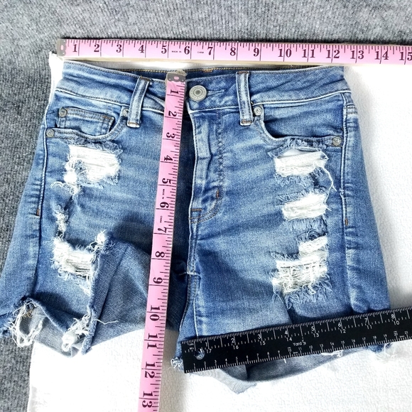American eagle outfltters Women's Hi-Rise Shortie Next Level Stretch sz 0 - Picture 5 of 9